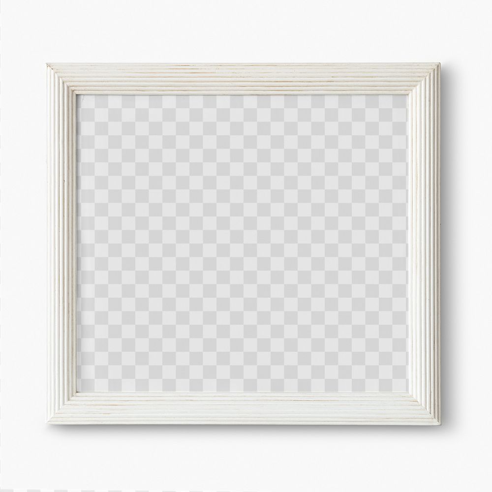 White square frame png mockup with design space