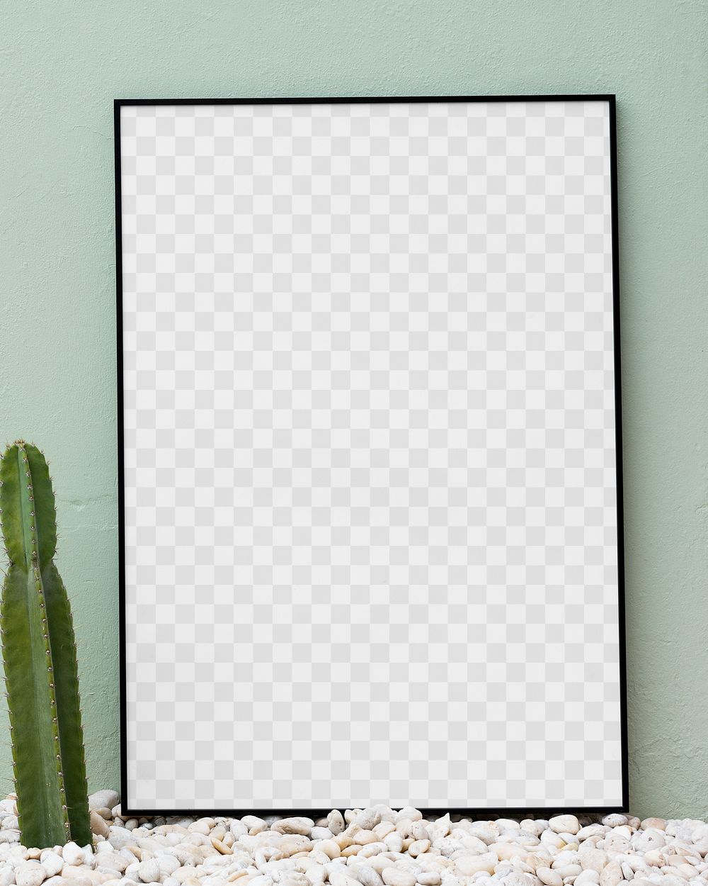 Black picture frame png mockup by cactus