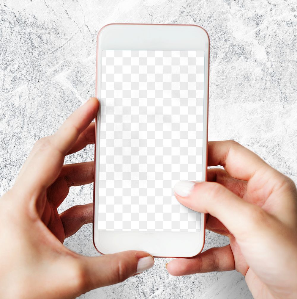 Smartphone png blank screen mockup