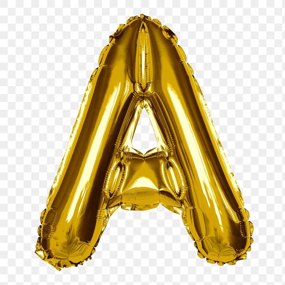A alphabet balloon png sticker, party letter, transparent background