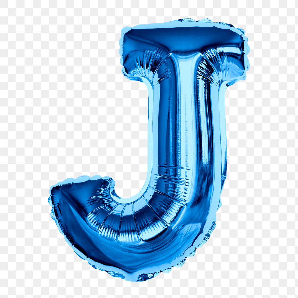 J alphabet png clipart, letter balloon, transparent background