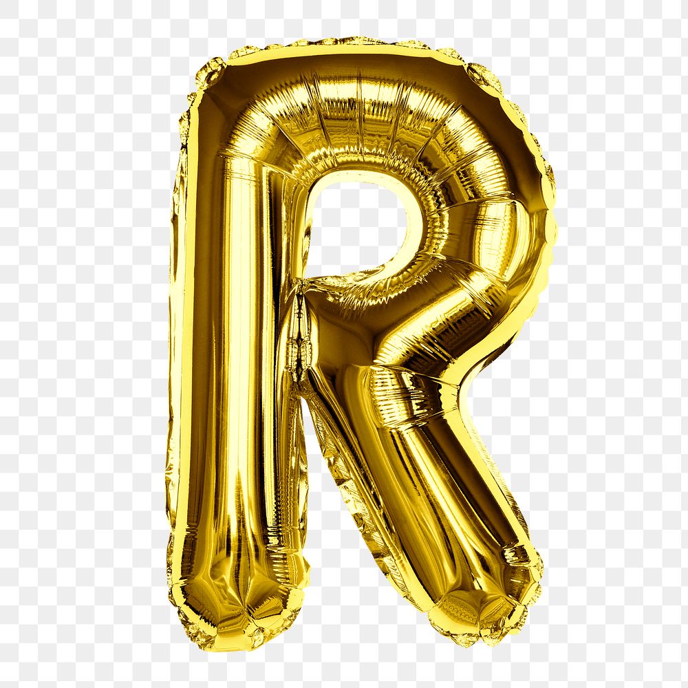 R alphabet png balloon sticker, party letter, transparent background