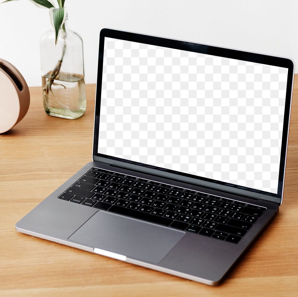 Personal laptop screen mockup background