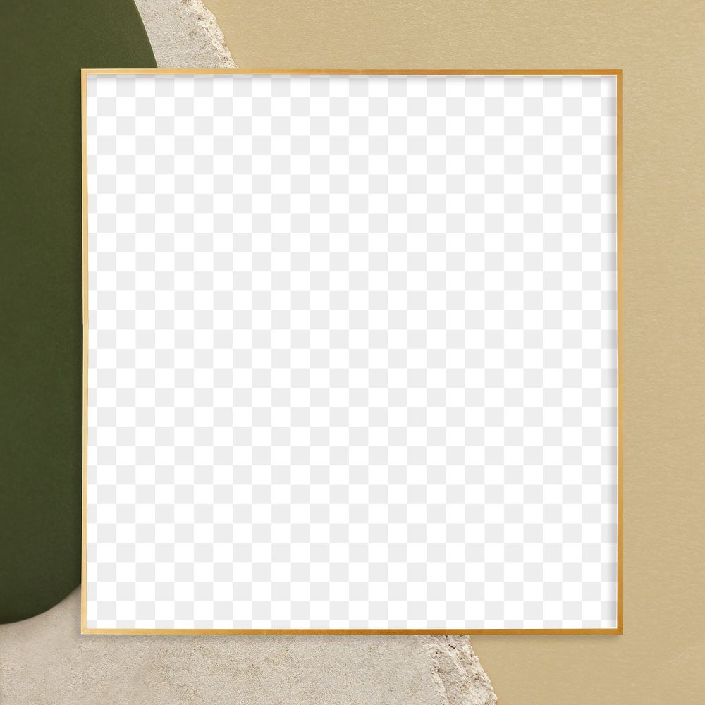 Gold square frame design element