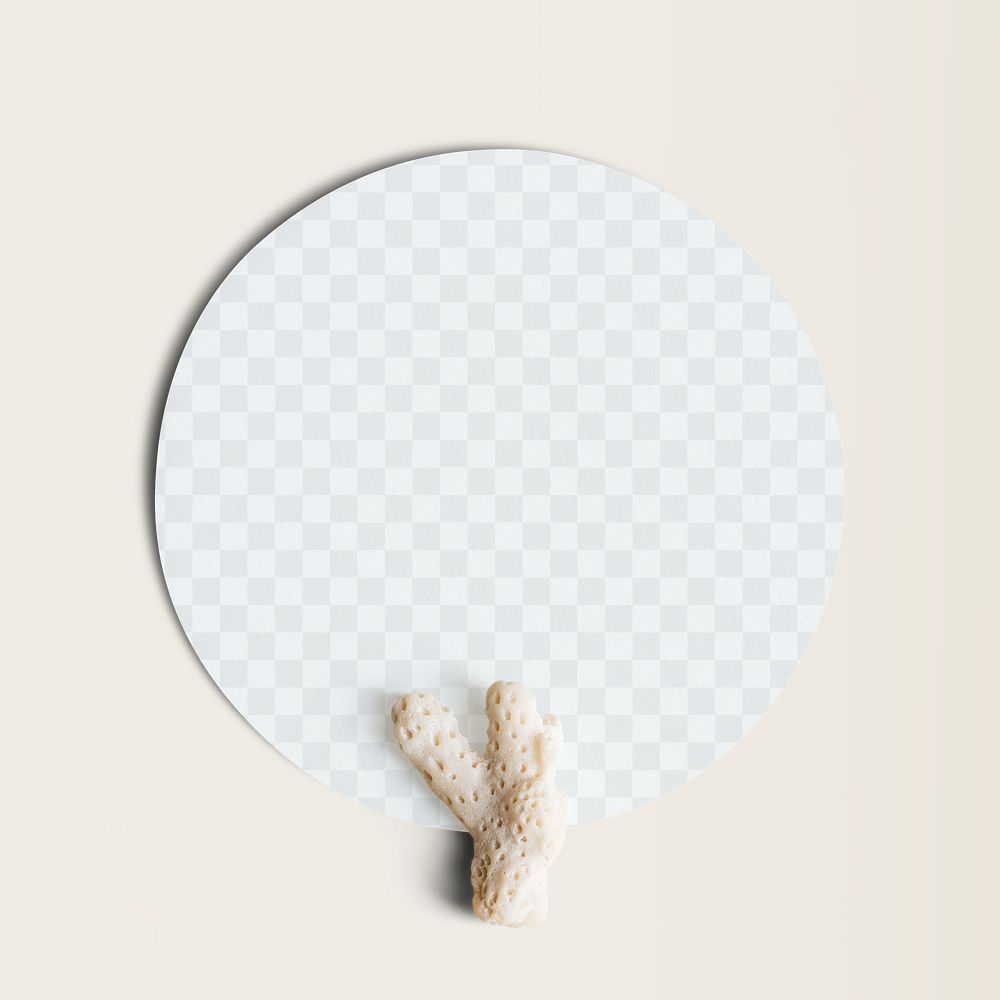 White tiny coral with round space design element