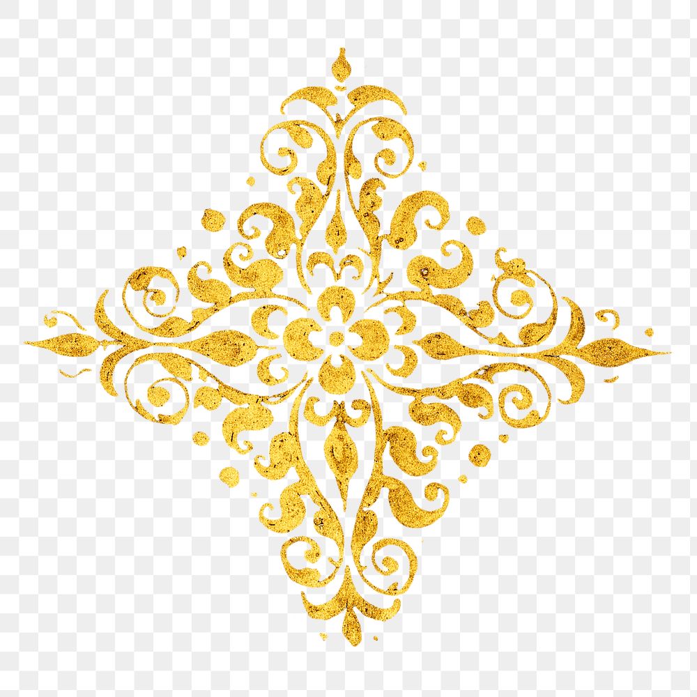 Medieval gold emblem png badge symbol
