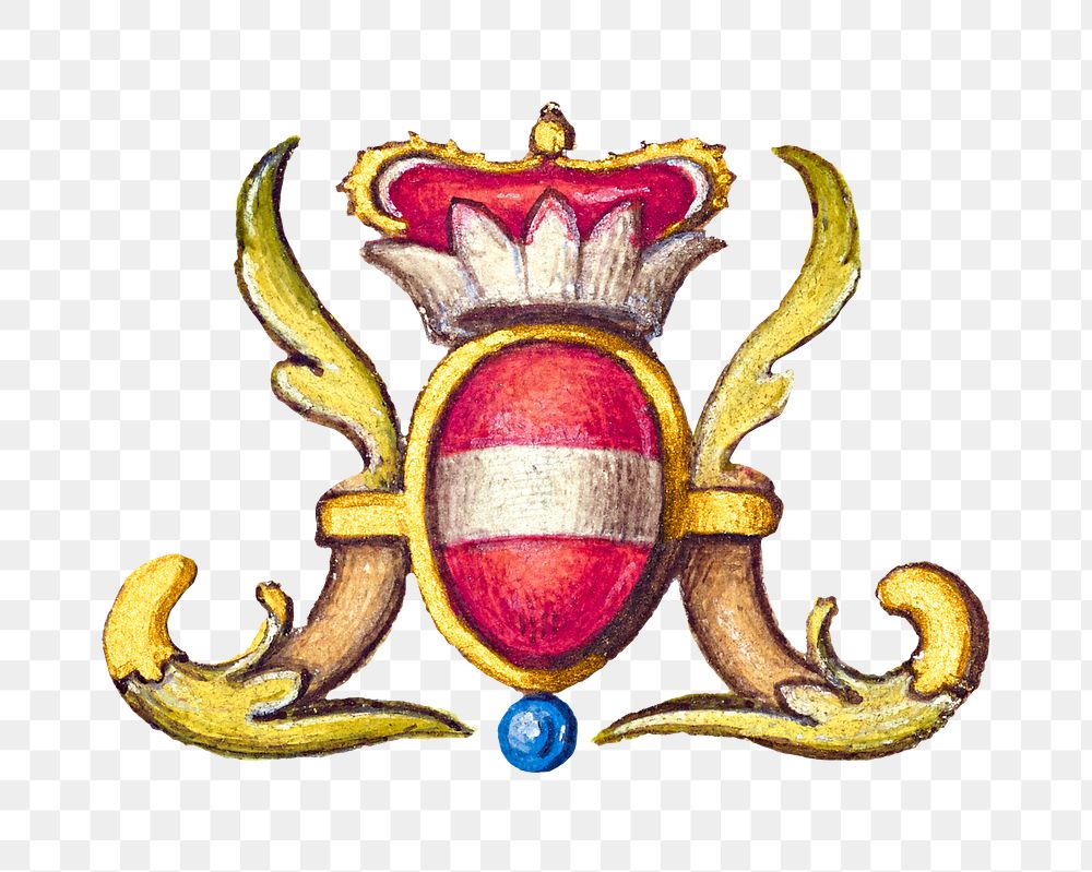 Gold filigree emblem png victorian 