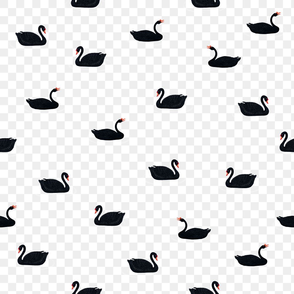 Black geese seamless patterned background illustration