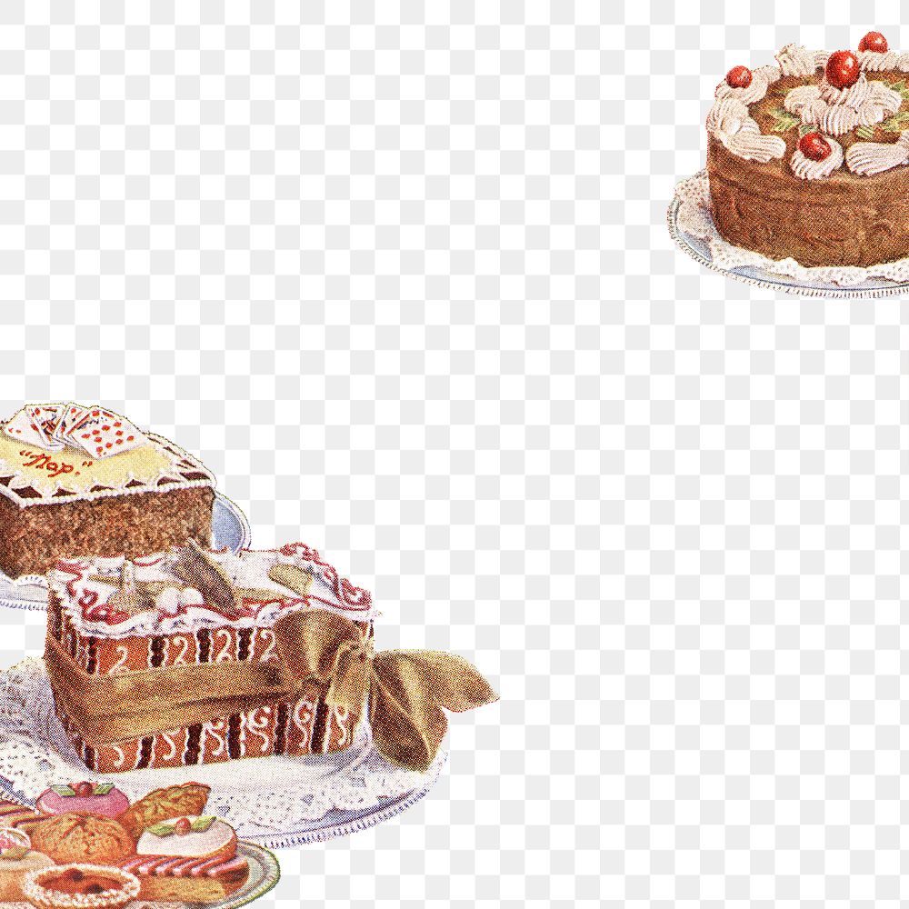 Fancy cakes frame design element