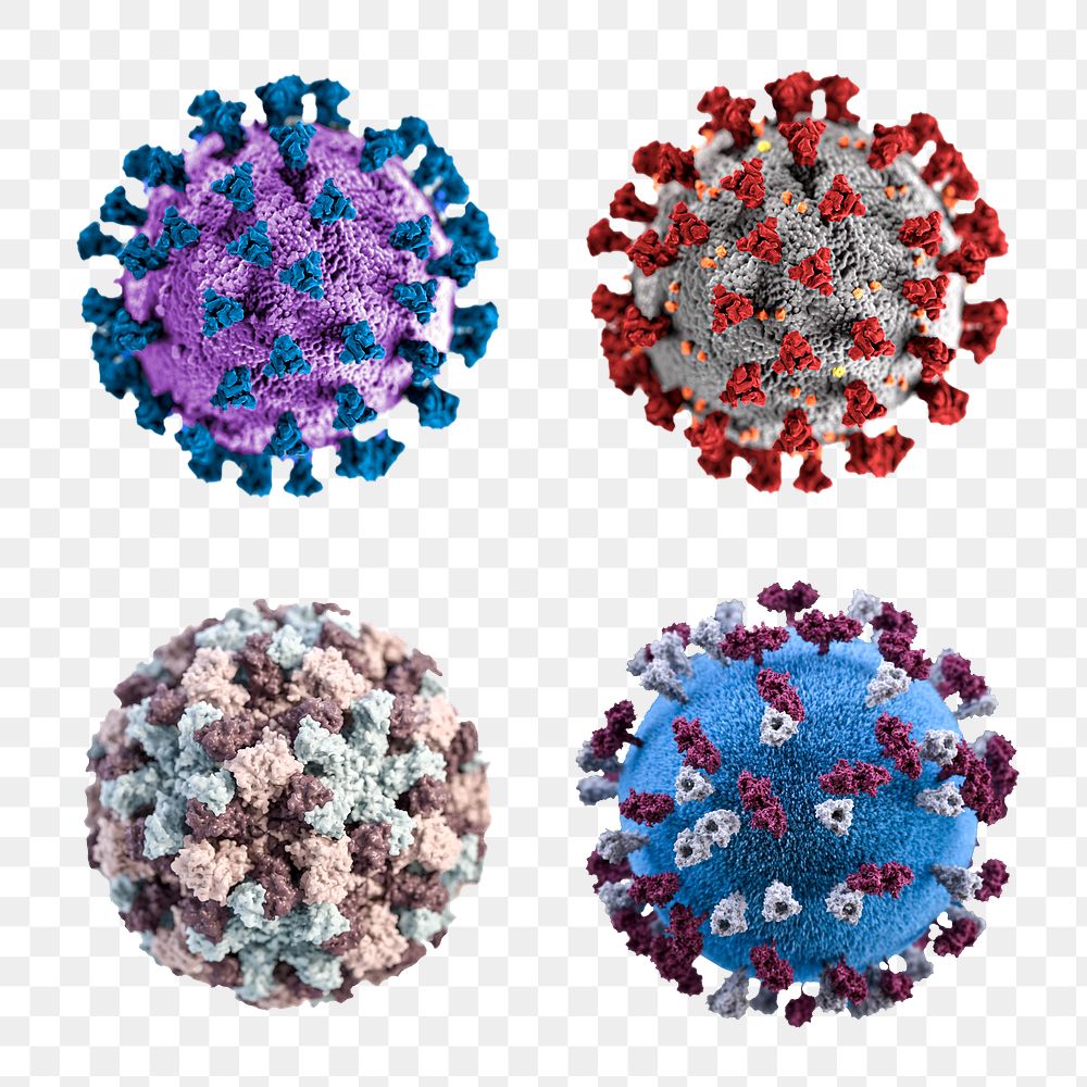 Ultrastructural illustration of coronavirus and other infectious viruses transparent png