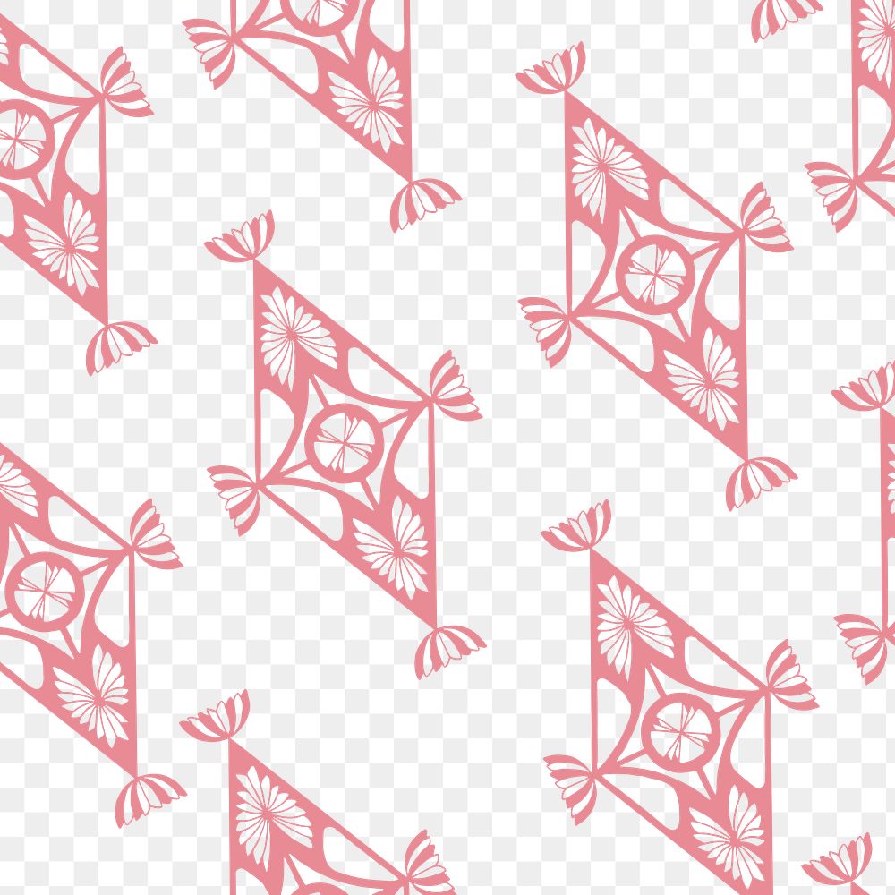 Png vintage pink geometric gatsby pattern png, remix from artworks by Samuel Jessurun de Mesquita