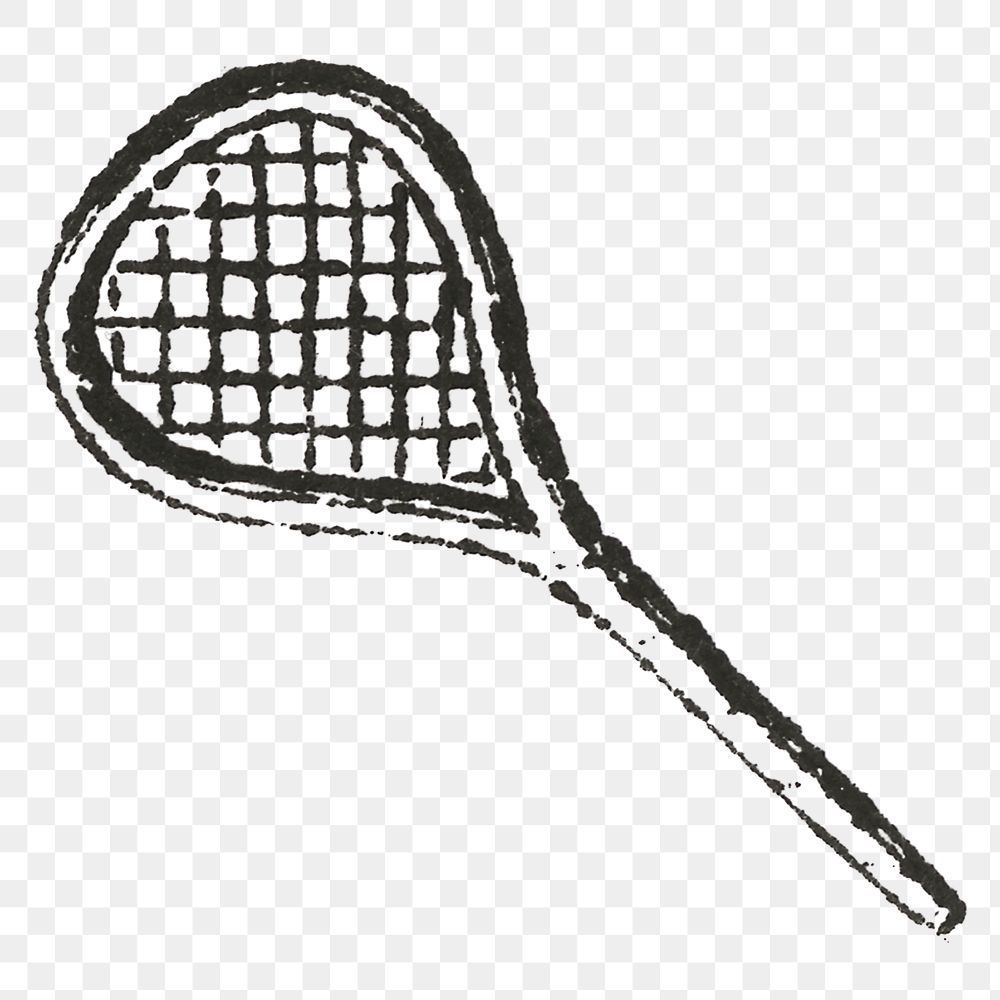 Vintage png line racket icon drawing