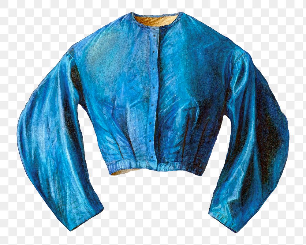 Vintage blue blouse png, remix from artwork by Fred Hassebrock