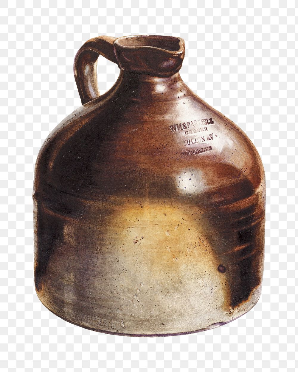 Vintage jug png illustration, remixed from the artwork by Charles Caseau