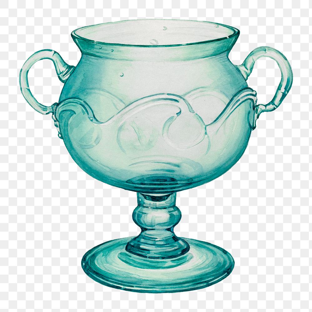 Vintage blue pitcher png illustration, remixed from the artwork by Giacinto Capelli