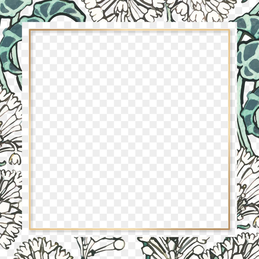 Vintage lilac flower frame transparent png design element