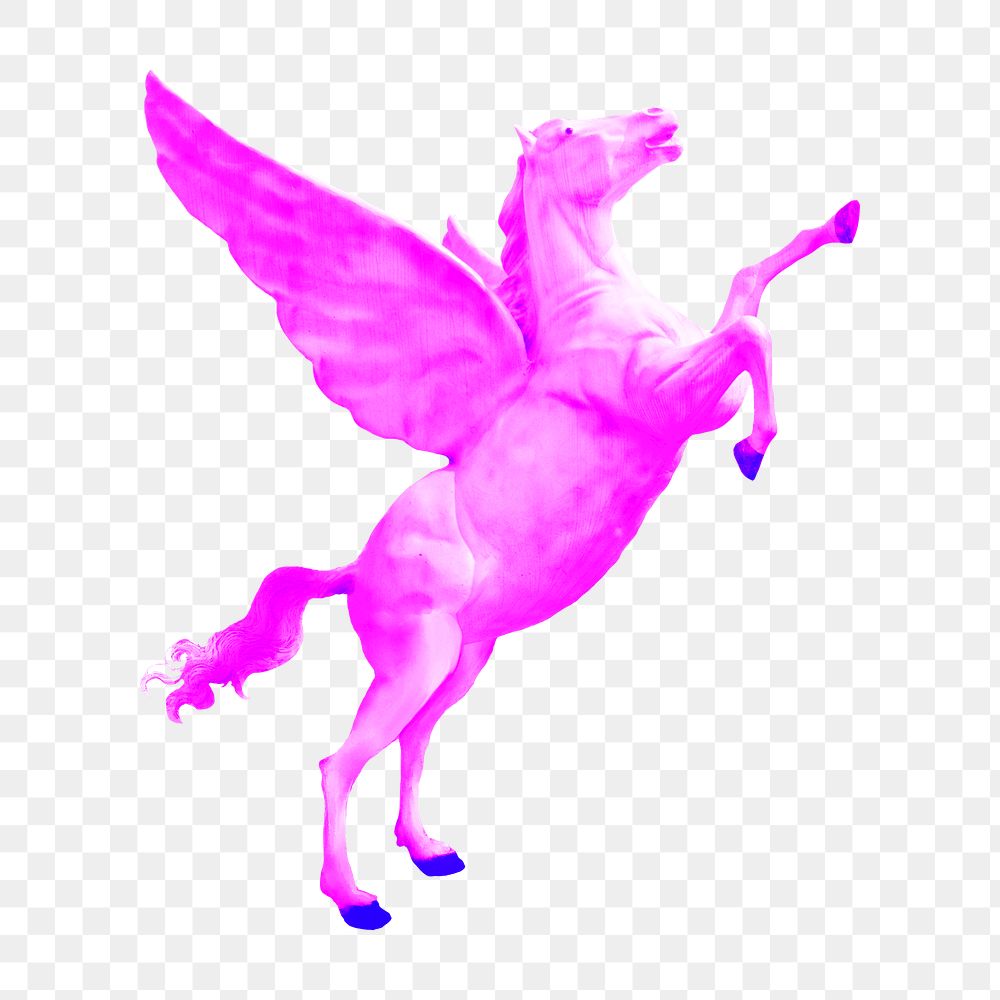 Png pink Pegasus vector/png/psd statue, remixed from artworks by John Margolies