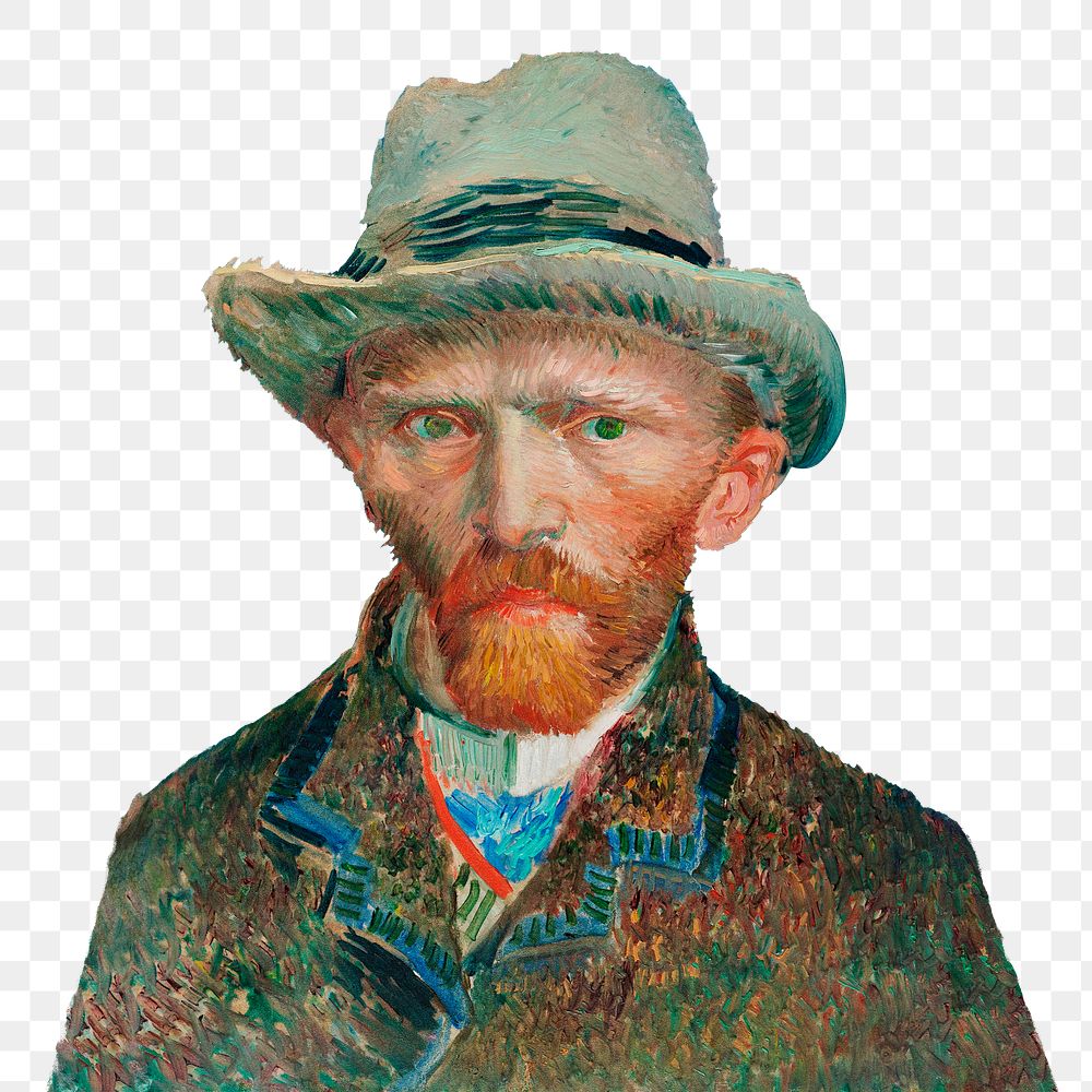 Van Gogh png sticker, vintage painting on transparent background, remastered by rawpixel