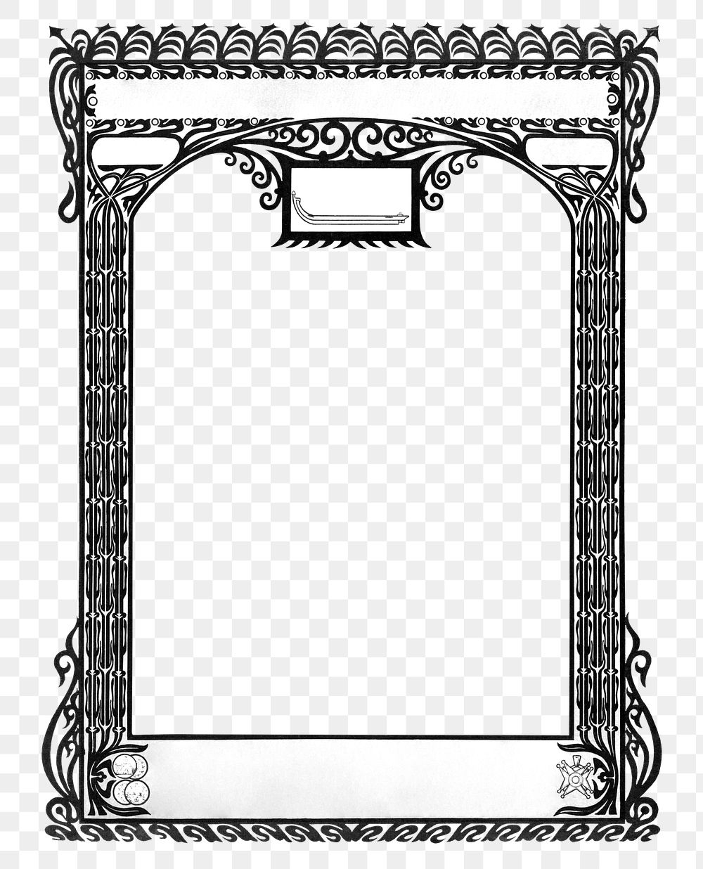 Frame png vintage black border, | Free PNG - rawpixel