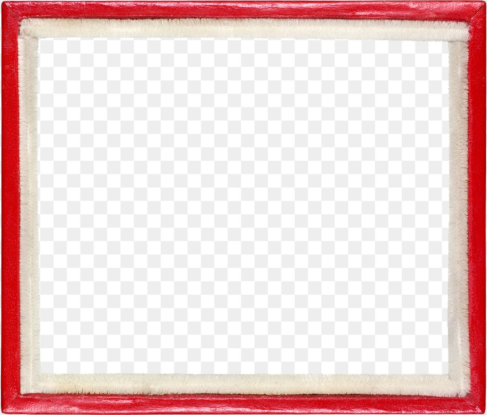 Red picture frame design element