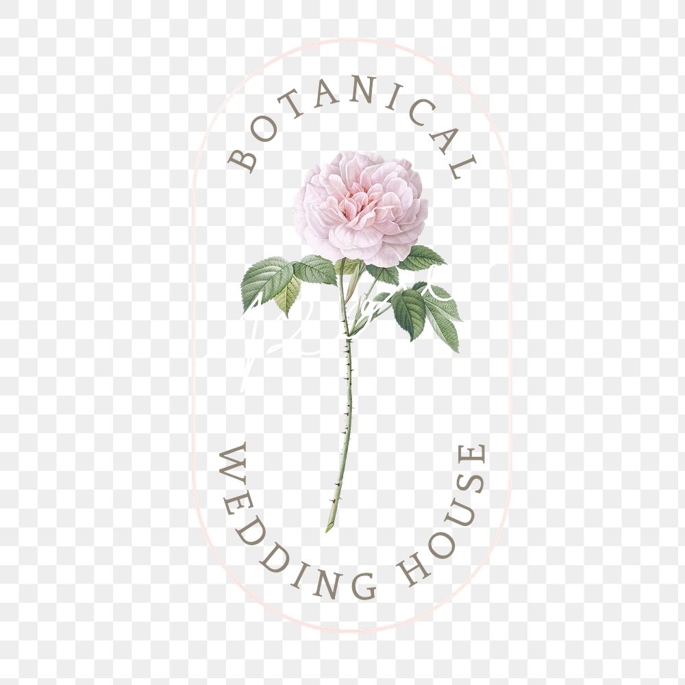 Botanical rose wedding house transparent png