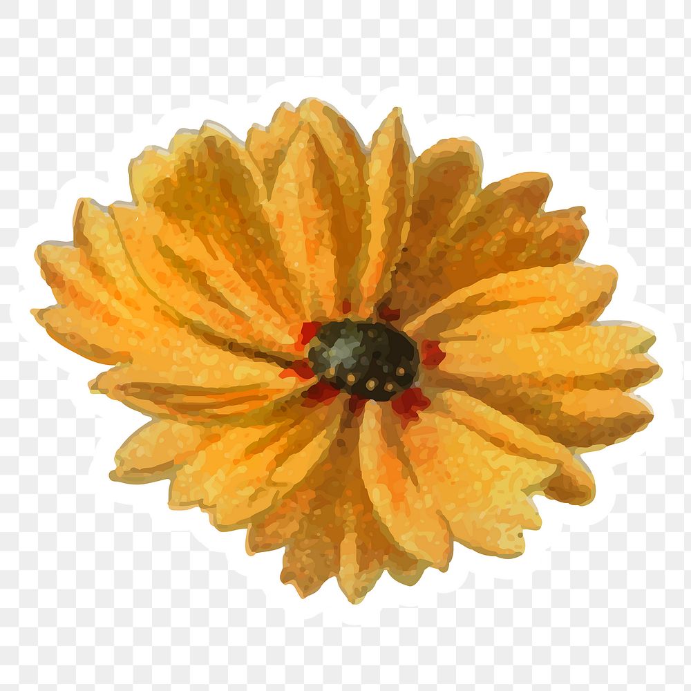 Coreopsis sticker png yellow flower
