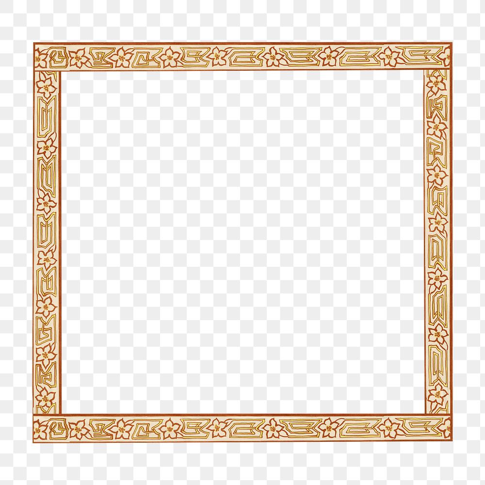 Art nouveau png frame, remixed from the artworks of Jan Toorop.