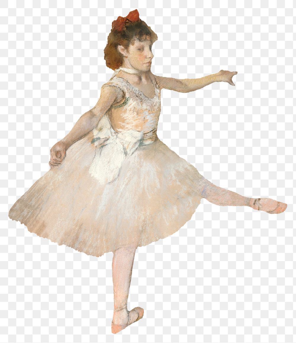 Png ballet dancer, remixed from the artworks of the famous French artist Edgar Degas.