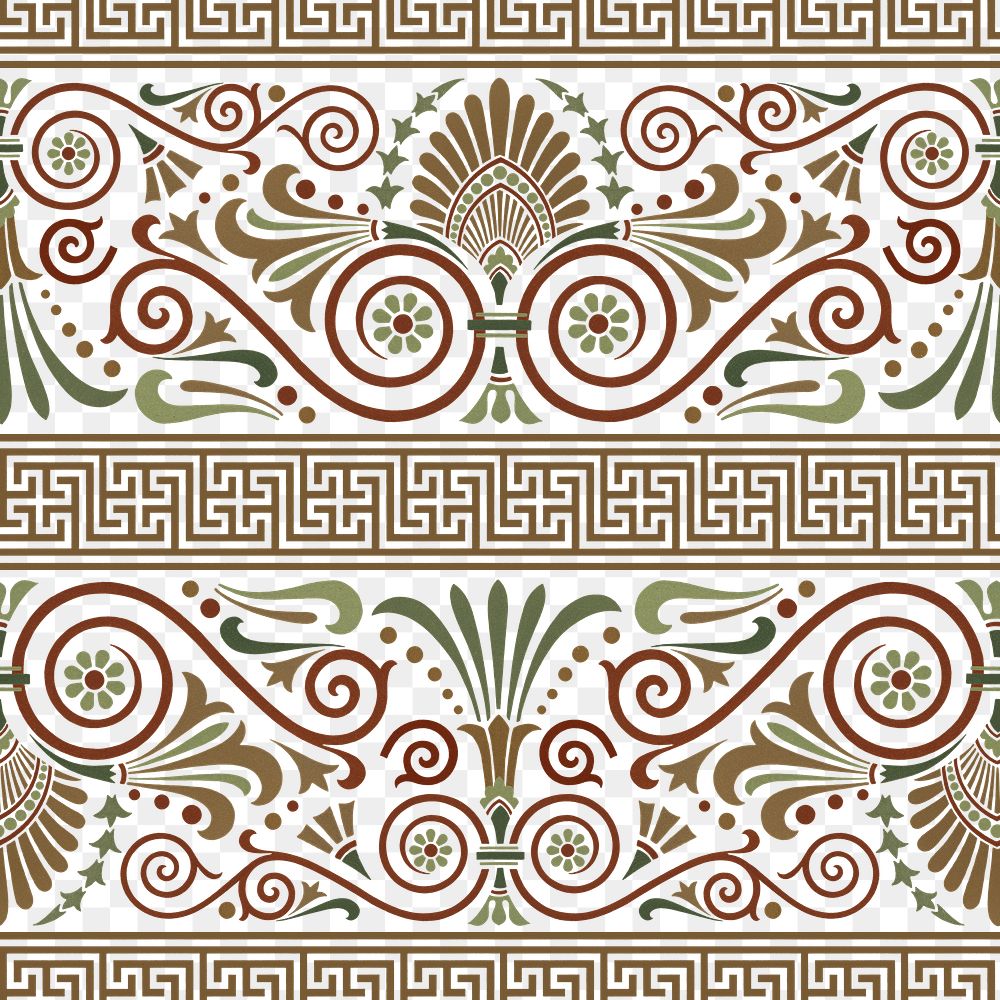 Greek key seamless pattern png background