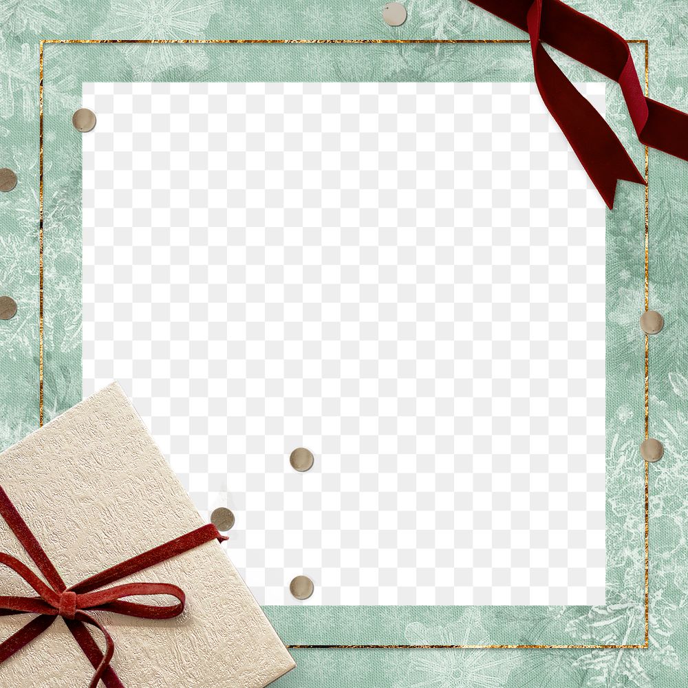 Christmas gift snowflake png frame, remix of photography by Wilson Bentley