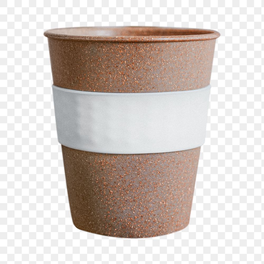 Cork reusable coffee cup design element