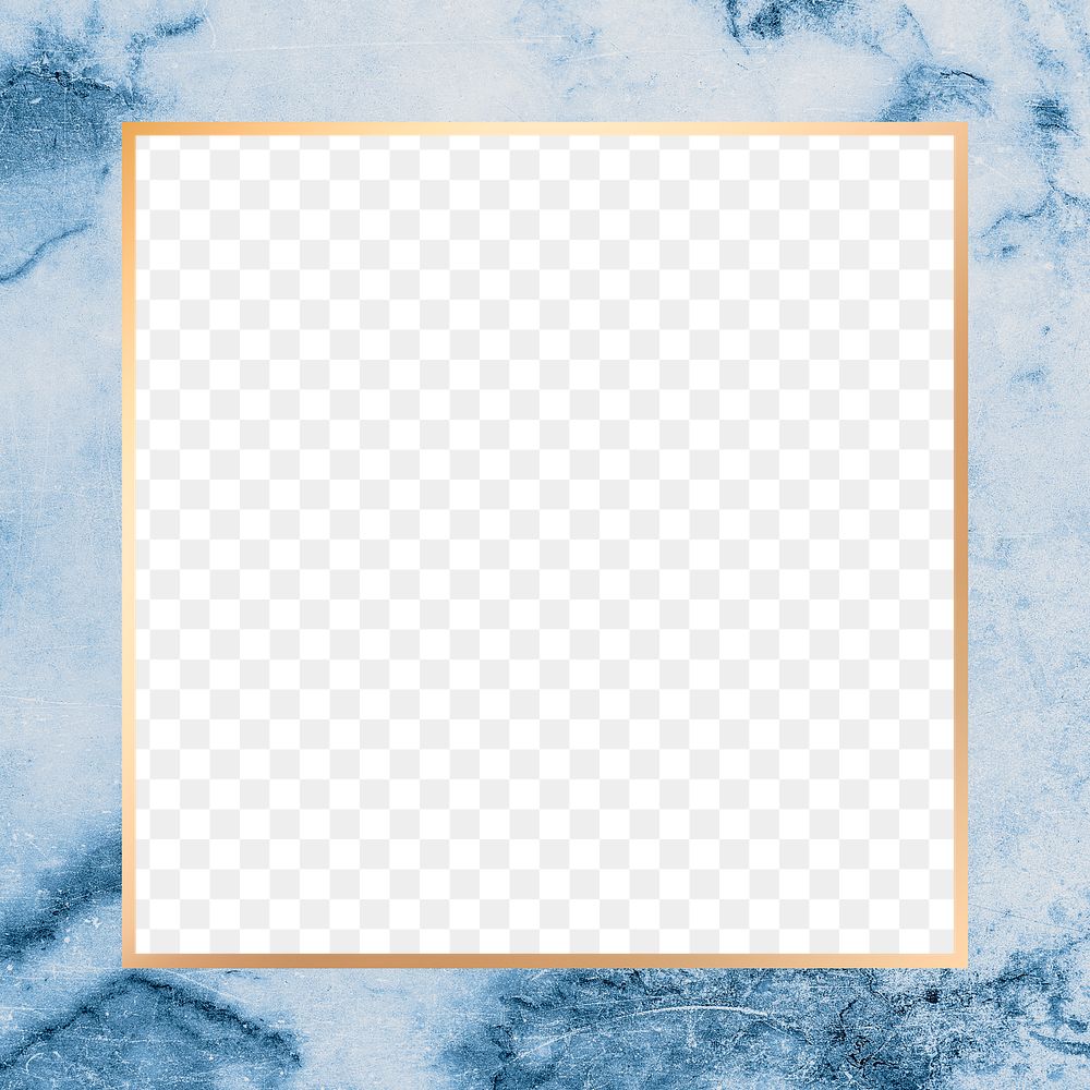 Blue frame png marble texture