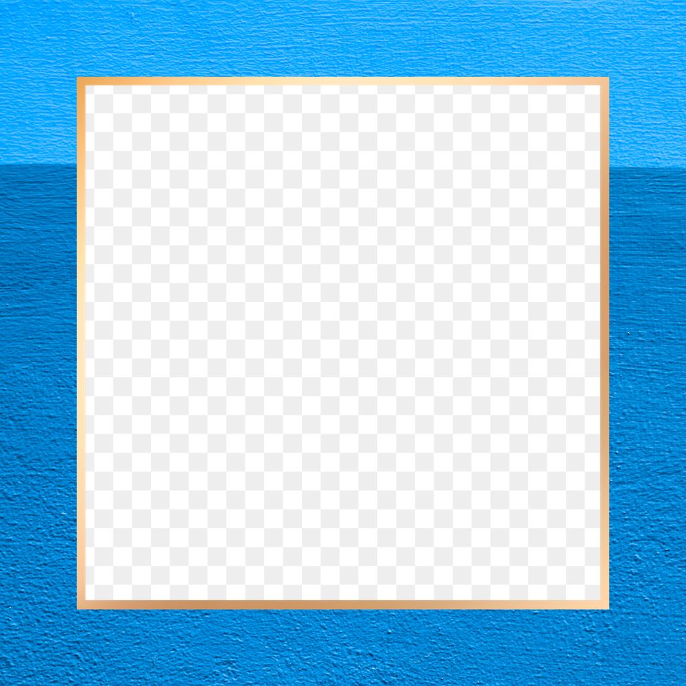 Blue border frame png transparent