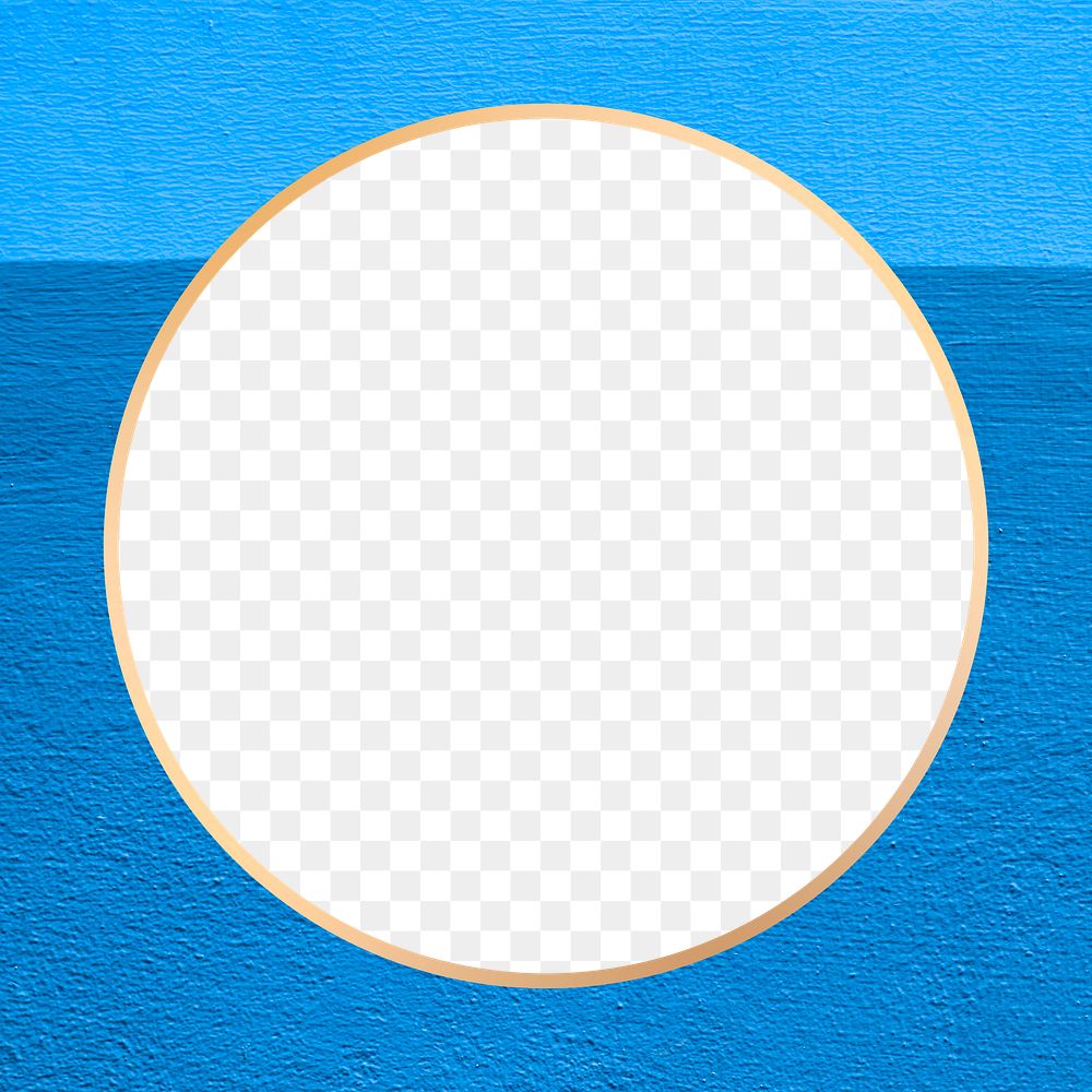 Gold png frame blue wood texture