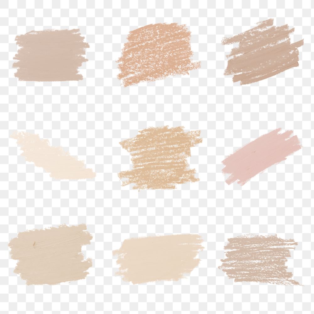 Gold nude, apricot and tan paint brush stroke texture set