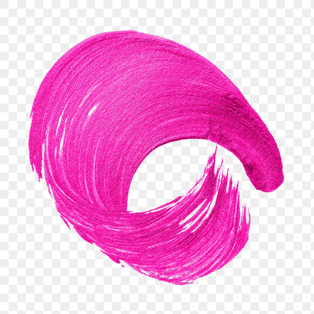 Neon fuchsia pink paint brush stroke texture background