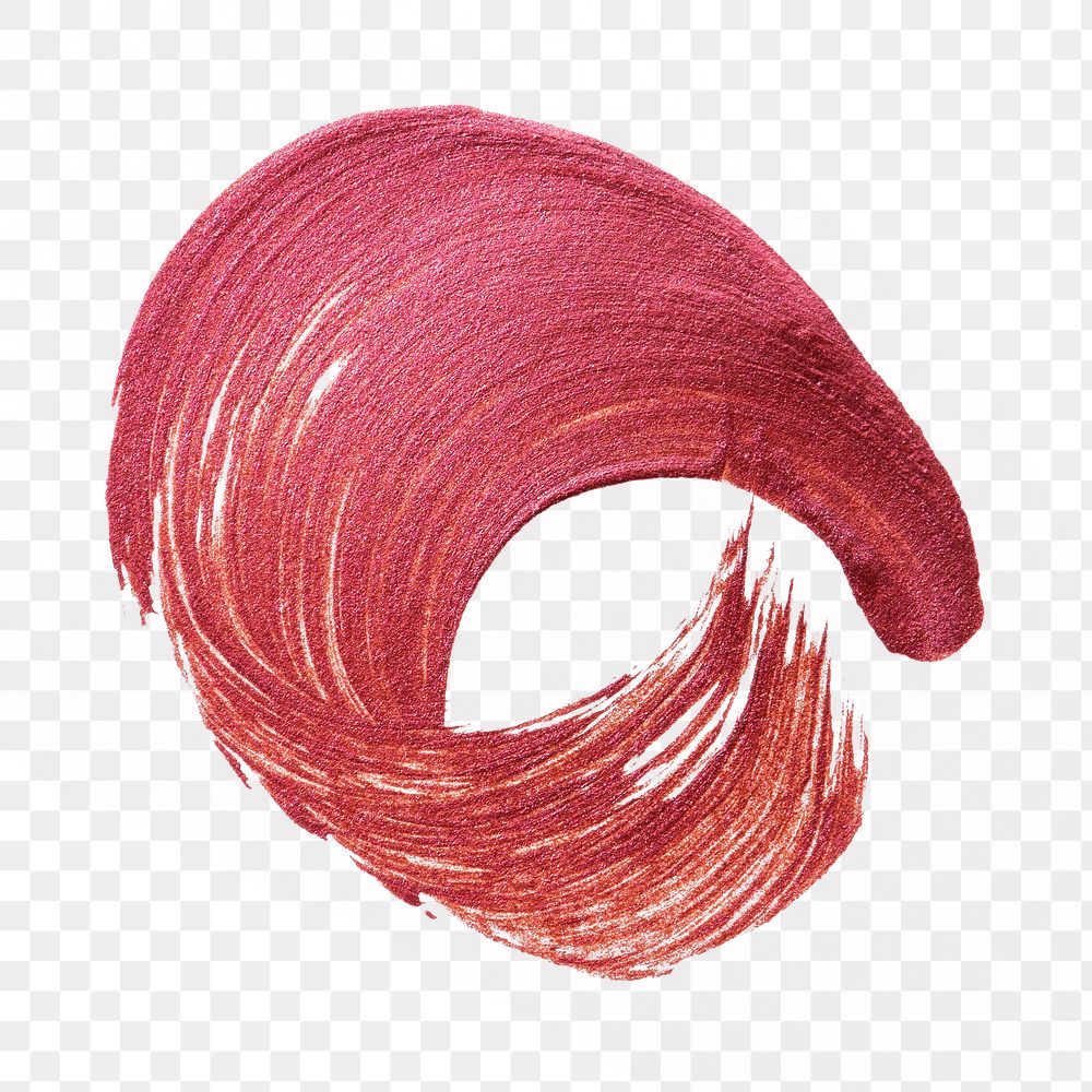 Shimmery metallic cerise pink swirl paint brush stroke texture