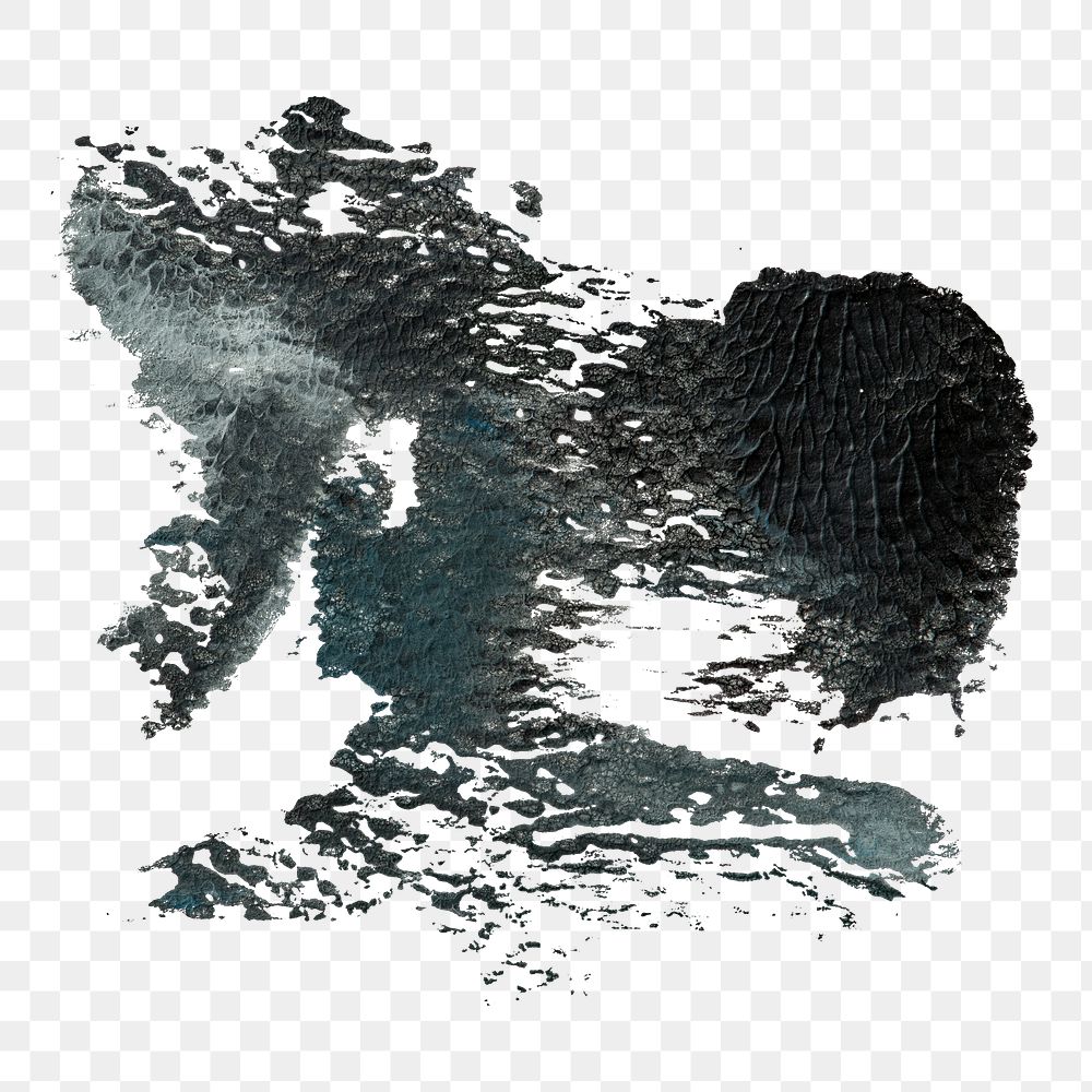 Black and gray brush stroke transparent png