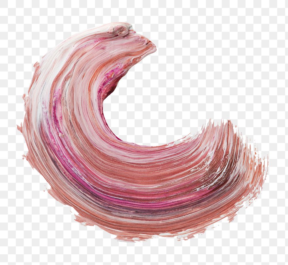 Pink acrylic brush stroke transparent png