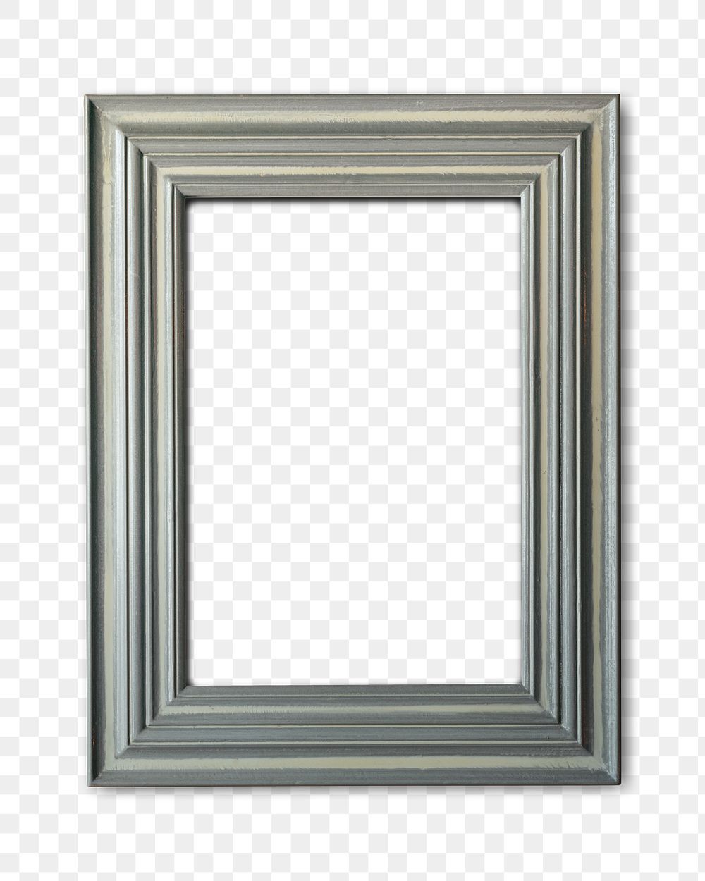 Gray picture frame mockup transparent png