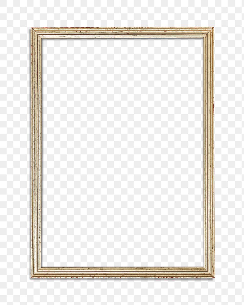 Wooden picture frame mockup transparent png