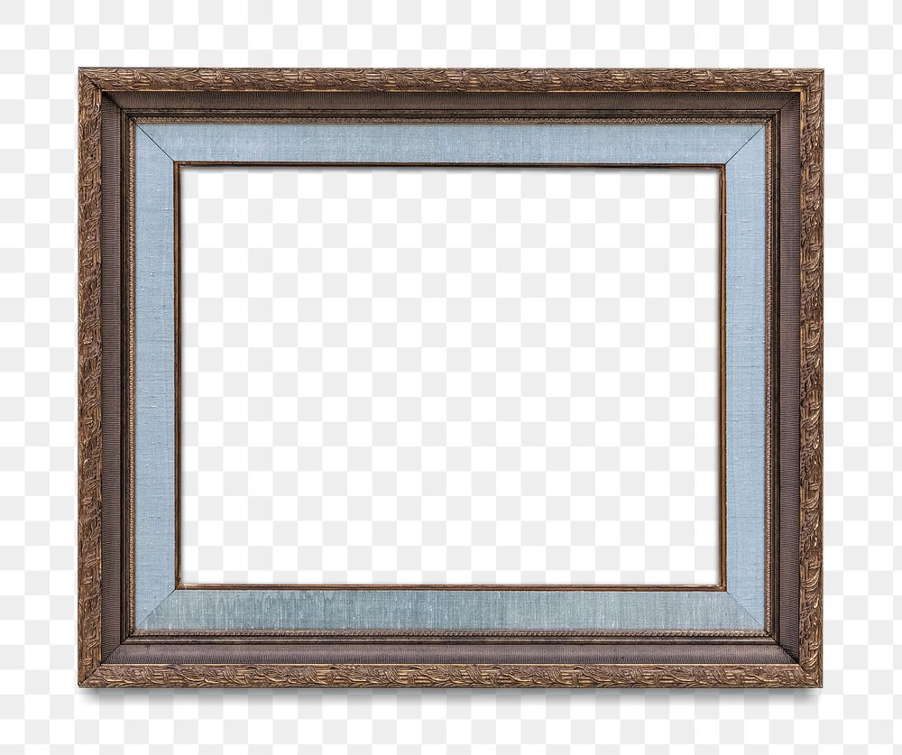 Bronze picture frame transparent png