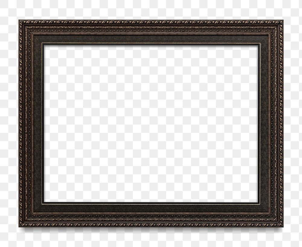 Metallic brown picture frame transparent png
