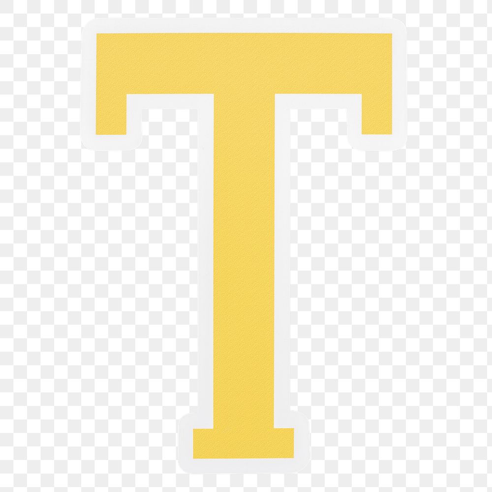 Creative typography letter T icon design sticker