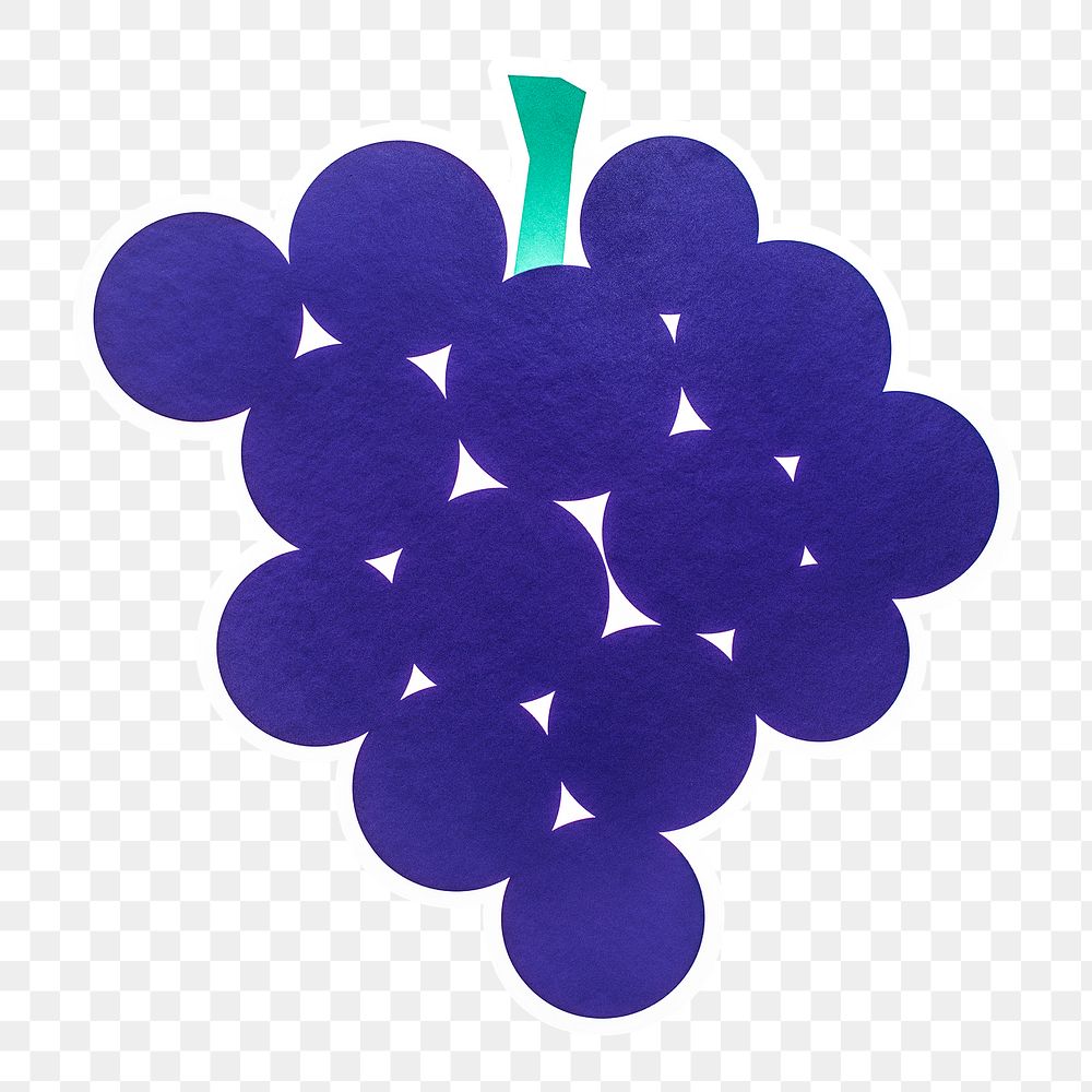 Delicious grapes fruit icon design sticker
