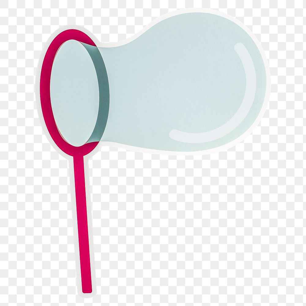Bubble wand paper craft illustration icon design sticker