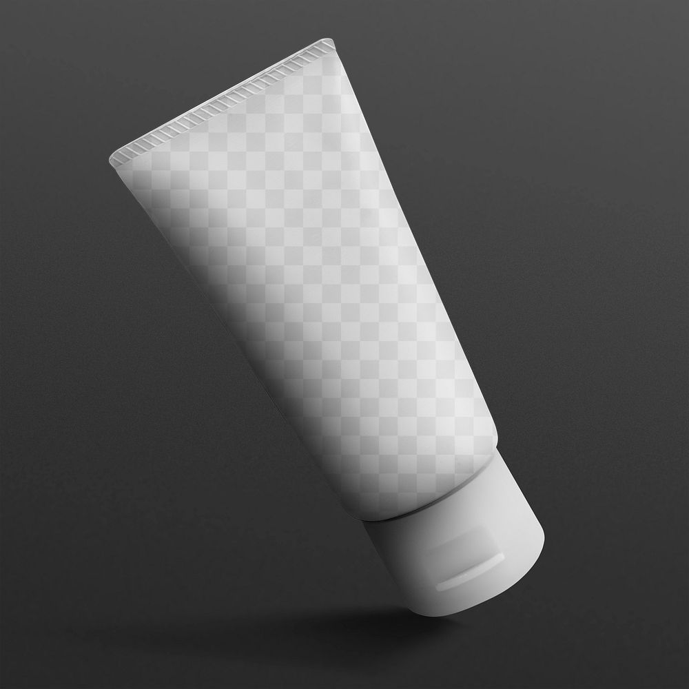 Png tube mockup for beauty product packaging