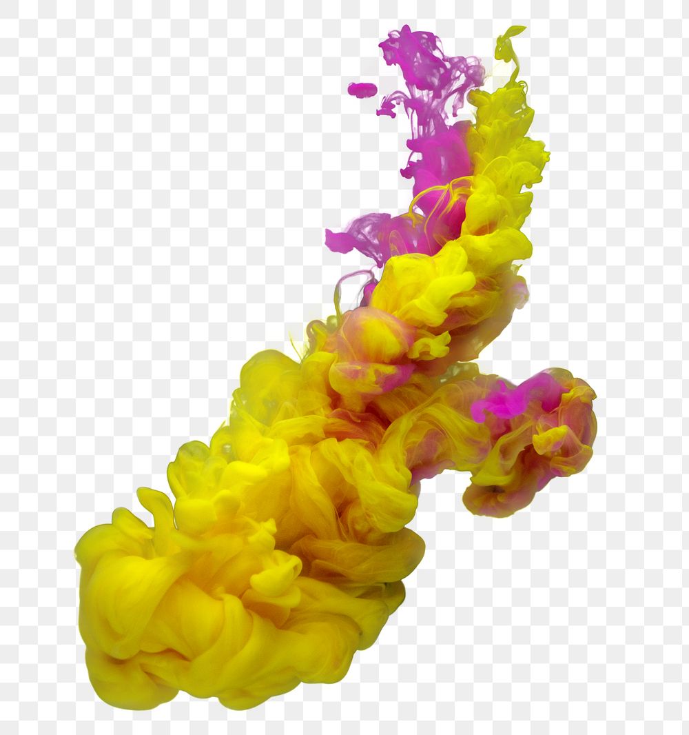 Yellow ink explosion png design space