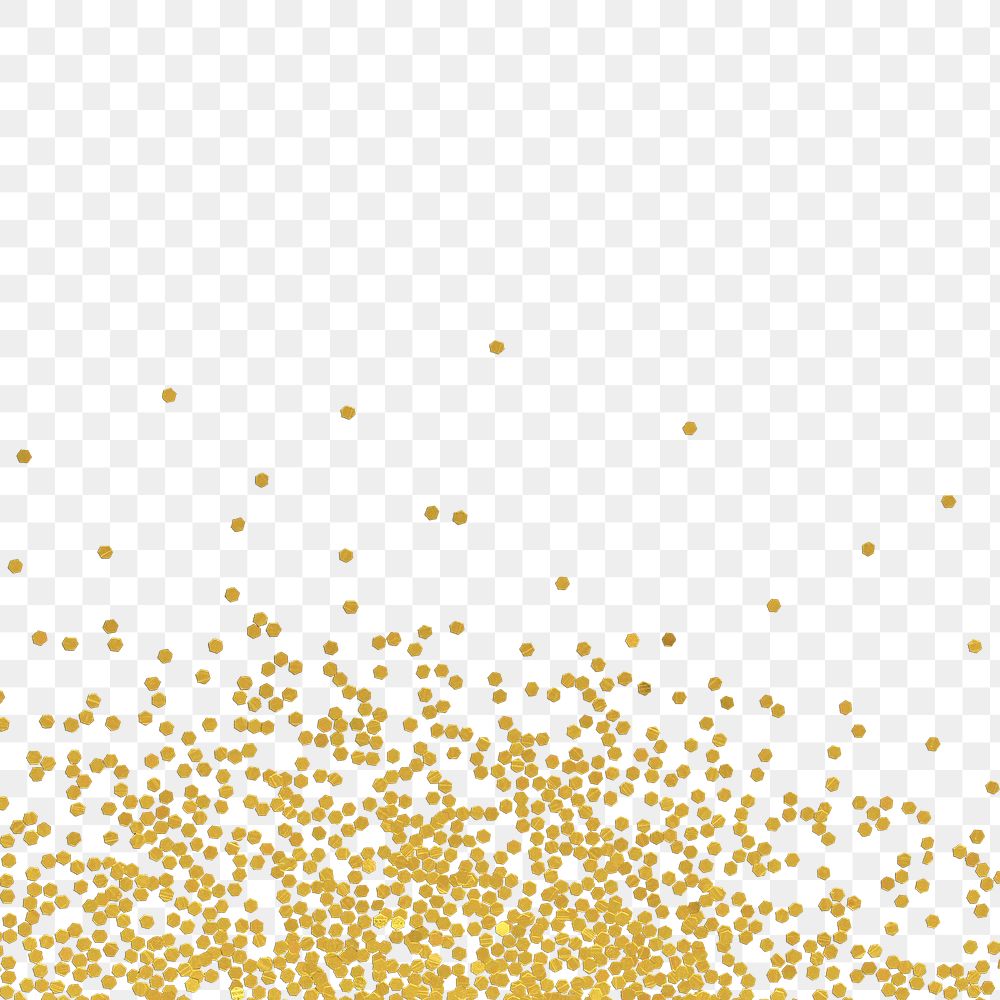 Dusty gold particles pattern background transparent png