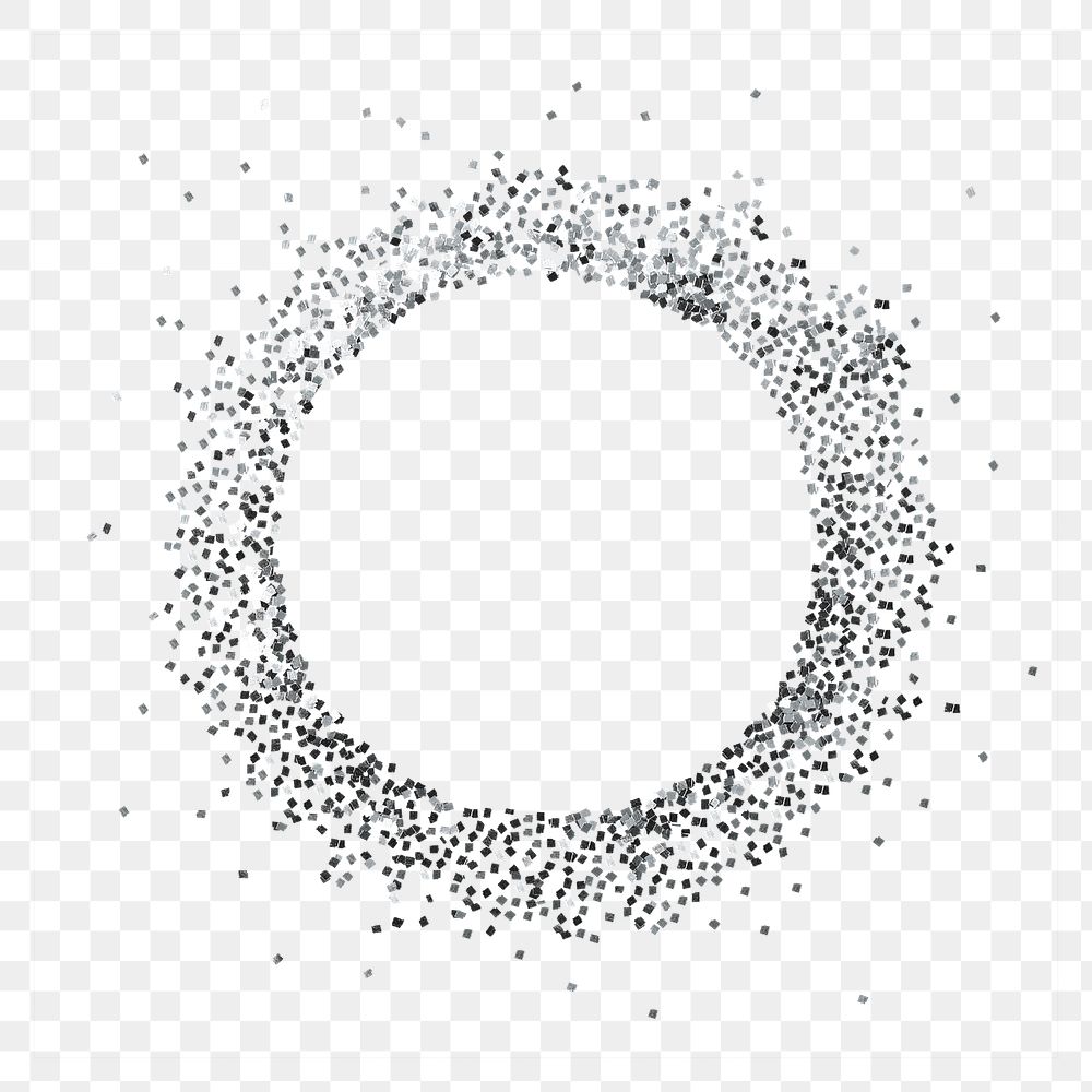  Dusty silver circle frame transparent png